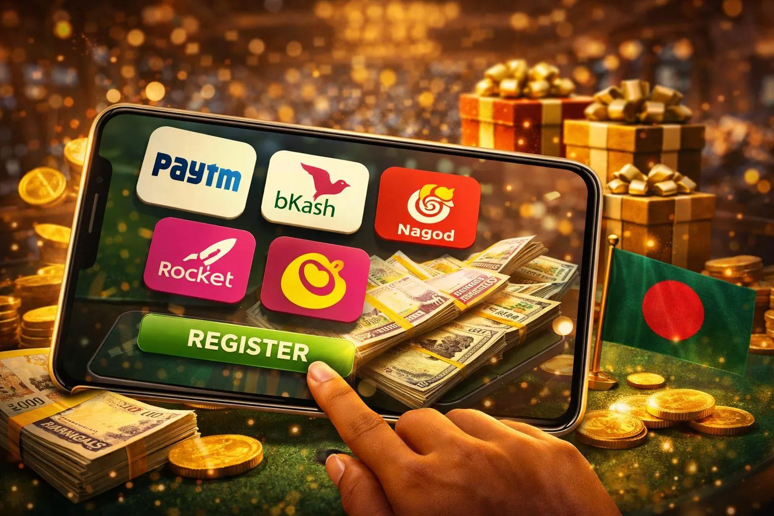 Mobile payment methods on Baji
