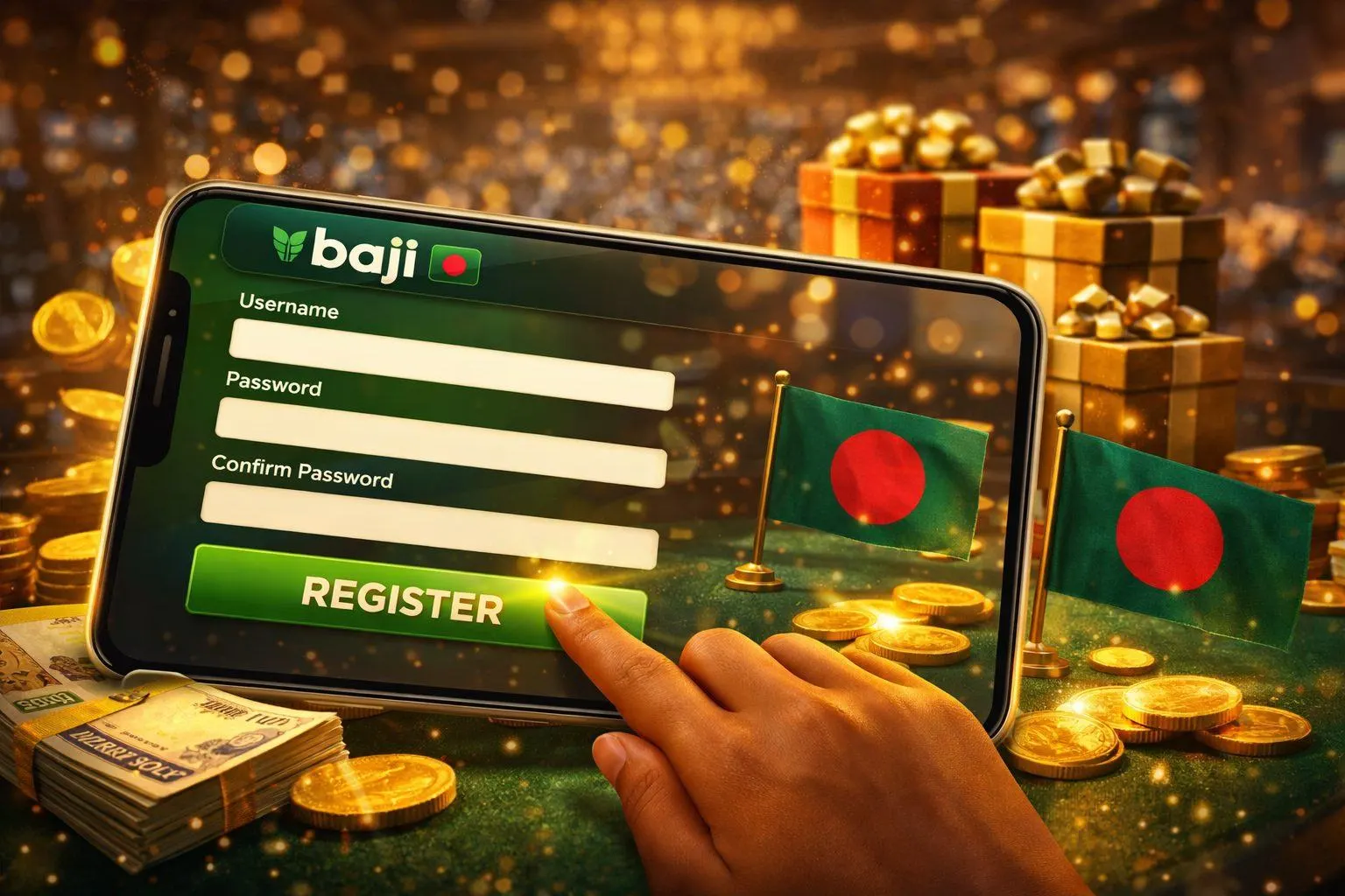 Baji mobile registration process